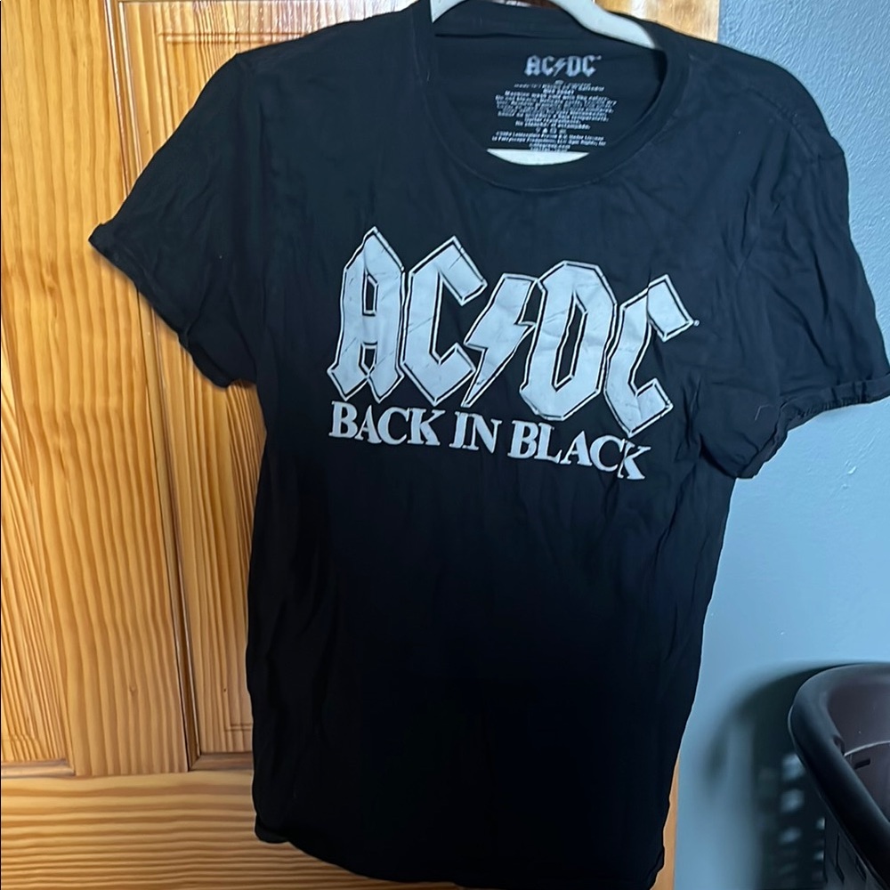 AC/DC Black Short Sleeve Graphic Tee